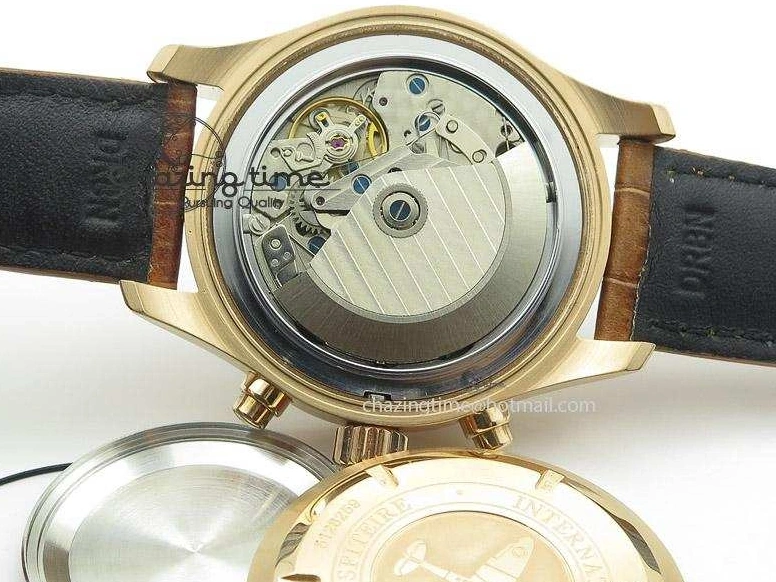 MIROTIME 0520 Youthful Pilot Chrono RG 3878 Gray Dial on Light Brown Leather Strap A 7394